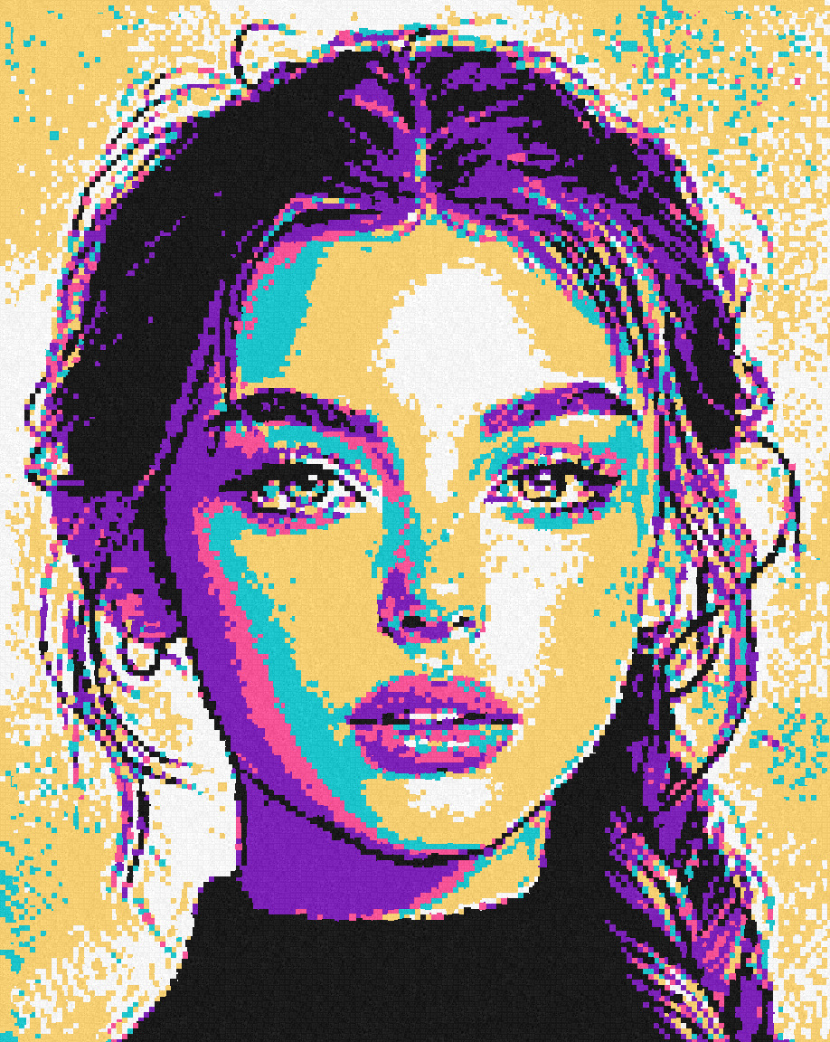 Девушка Картины по номерам Неон