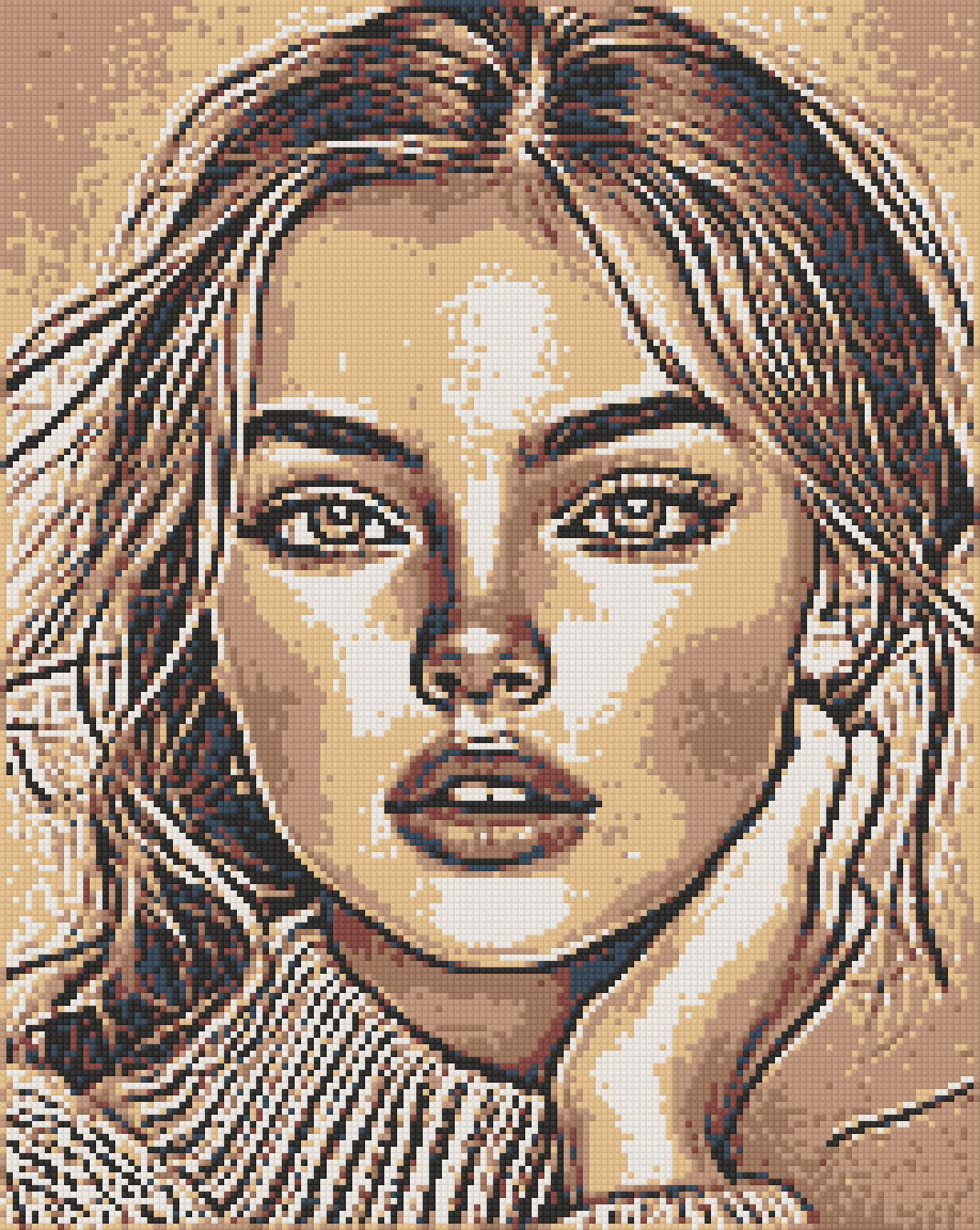Девушка Алмазная мозаика Ретро